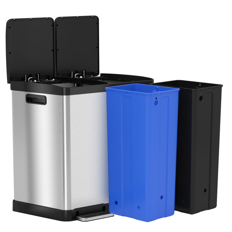 itouchless Stainless Steel 16 Gallon StepOn Trash